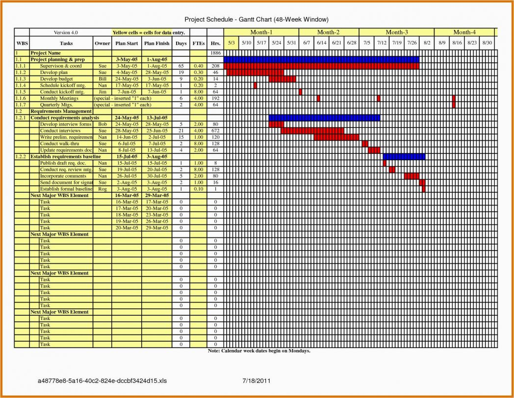 Gantt Project Planner Template Excel Free Management Calendar 6 For Project Planning Timeline Template Excel