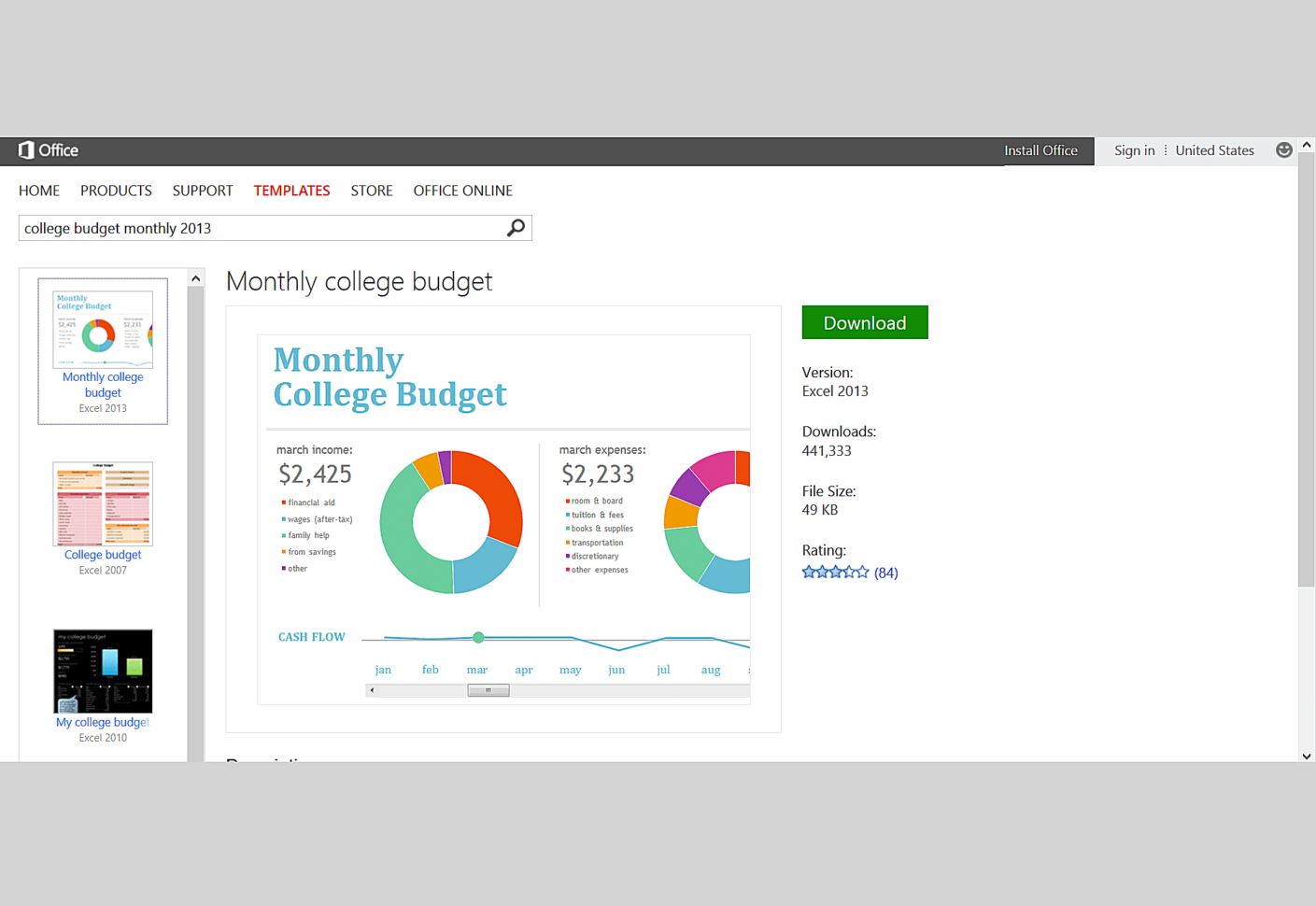 Get Organized With Budget Templates For Microsoft Office With College Budget Template