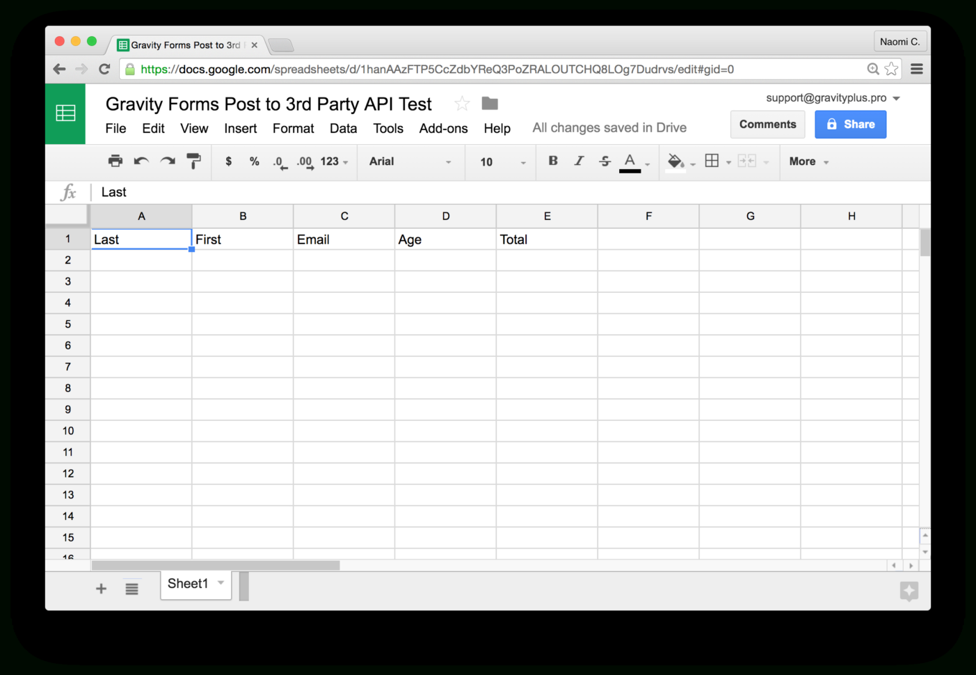 Gravity Forms To Google Sheets  @gravityplus Within Spreadsheet Forms