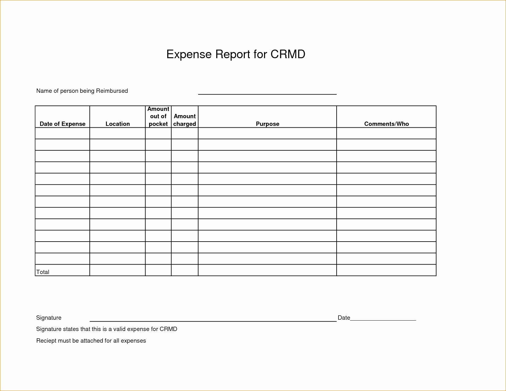 Monthly Expense Report Template Excel