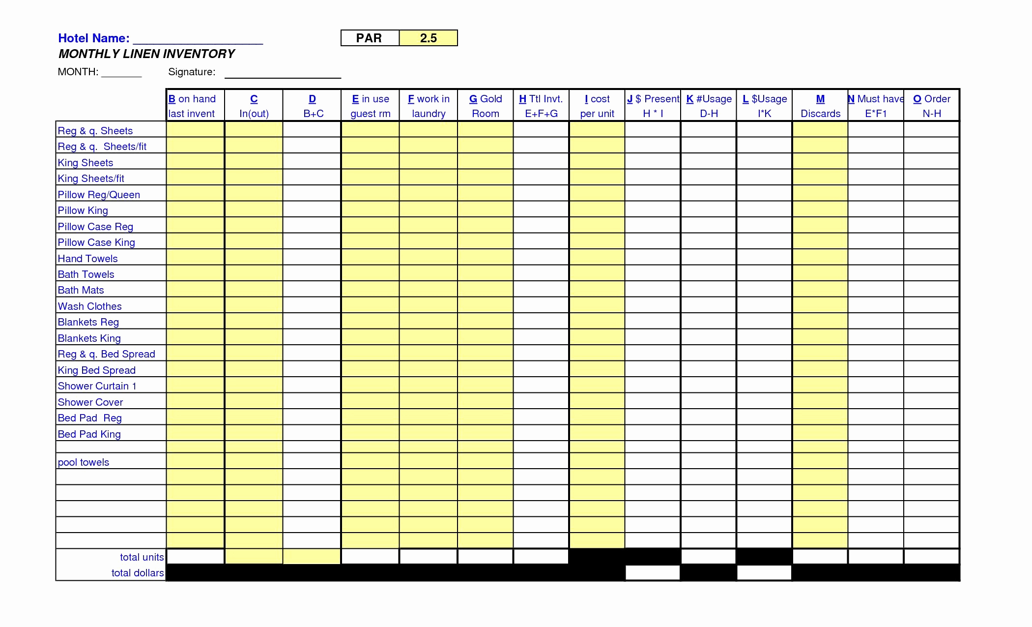 Hotel Inventory Spreadsheet Best Of Hotel Linen Inventory Inside Linen Inventory Spreadsheet