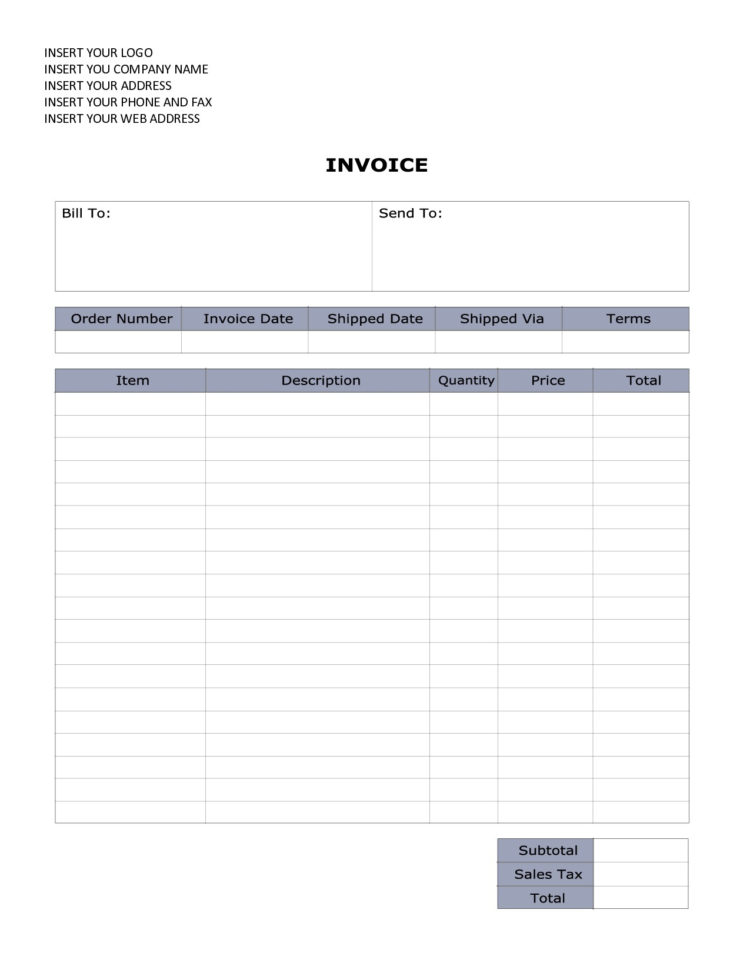 Hours Invoice Template Microsoft Word | Invoice Template And Invoice Template Microsoft Word