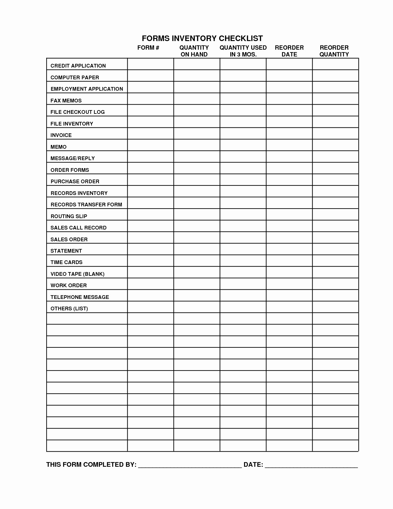 Household Inventory List Template Excel Stock Control Template and Household Inventory Spreadsheet