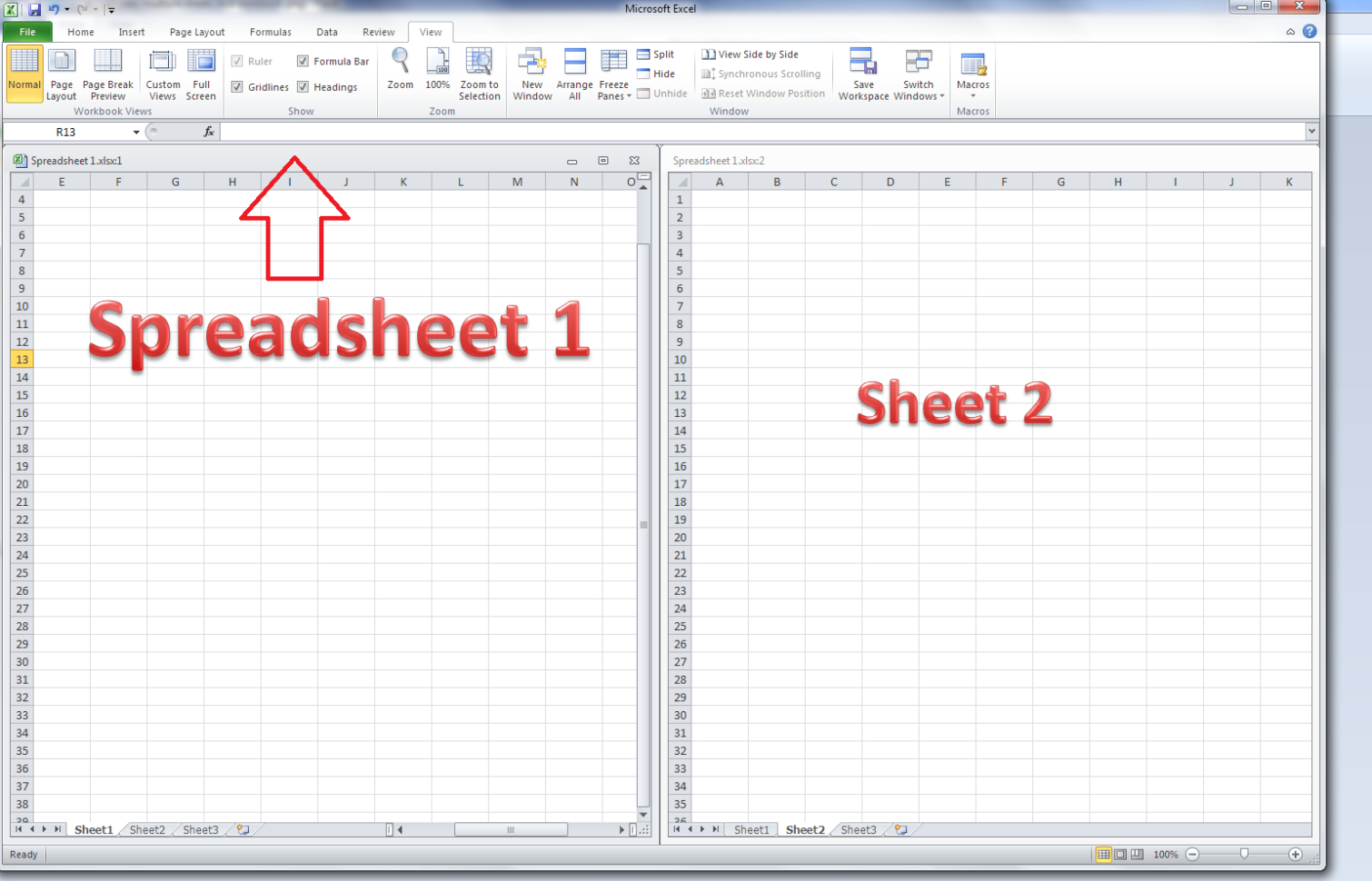 How Do I View Two Sheets Of An Excel Workbook At The Same Time For Help With Excel Spreadsheets