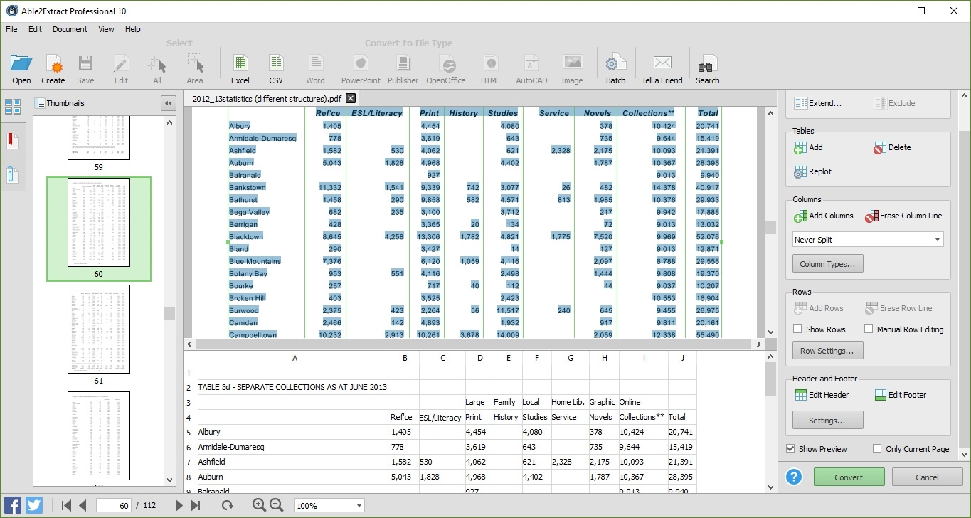 load pdf into excel