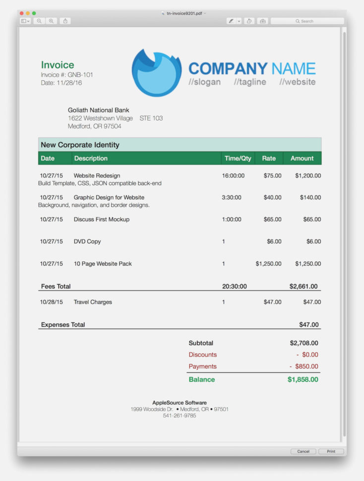 How To Create Invoice In Html New Invoice Template Mac Numbers With Invoice Templates For Mac