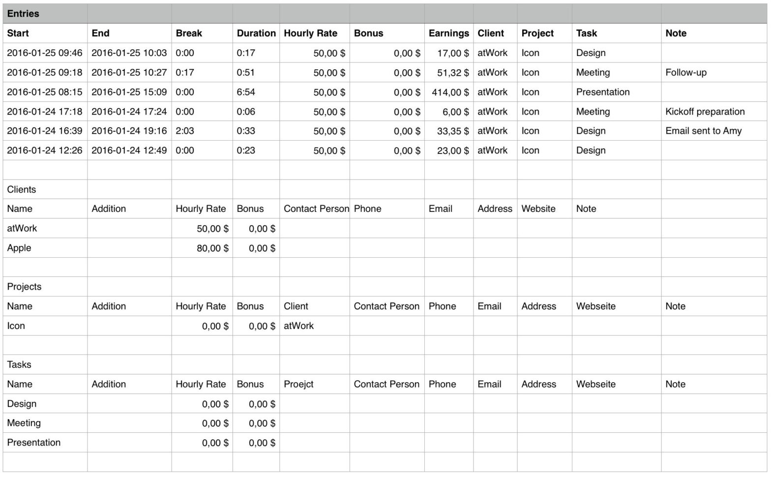 How To Export Your Data – Atwork   Timesheet, Work Tracker & Time Within Timesheet Clock