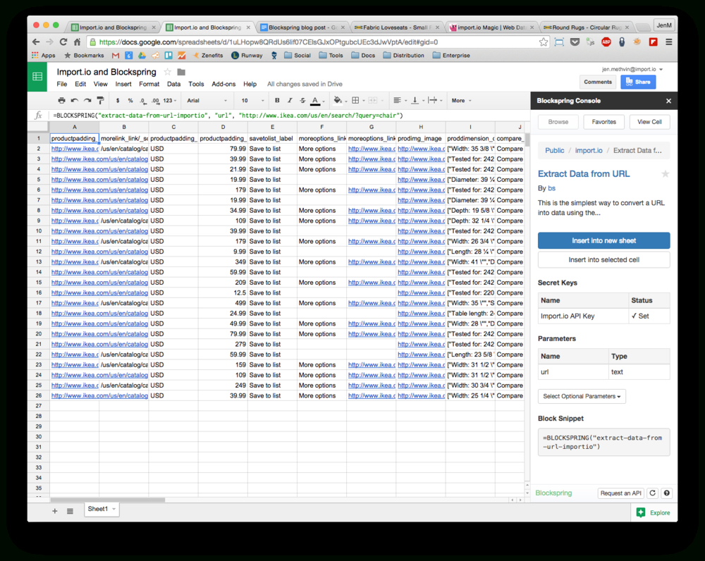 How To Get Live Web Data Into A Spreadsheet Without Ever Leaving within Website Spreadsheet