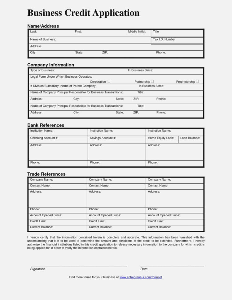 How To Have A Fantastic Business Credit | Form Information For Business Applications Template