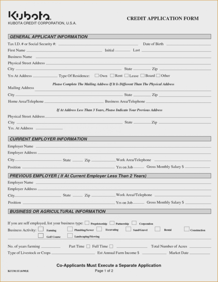 How To Have A Fantastic Business Credit | Form Information To Business Applications Template