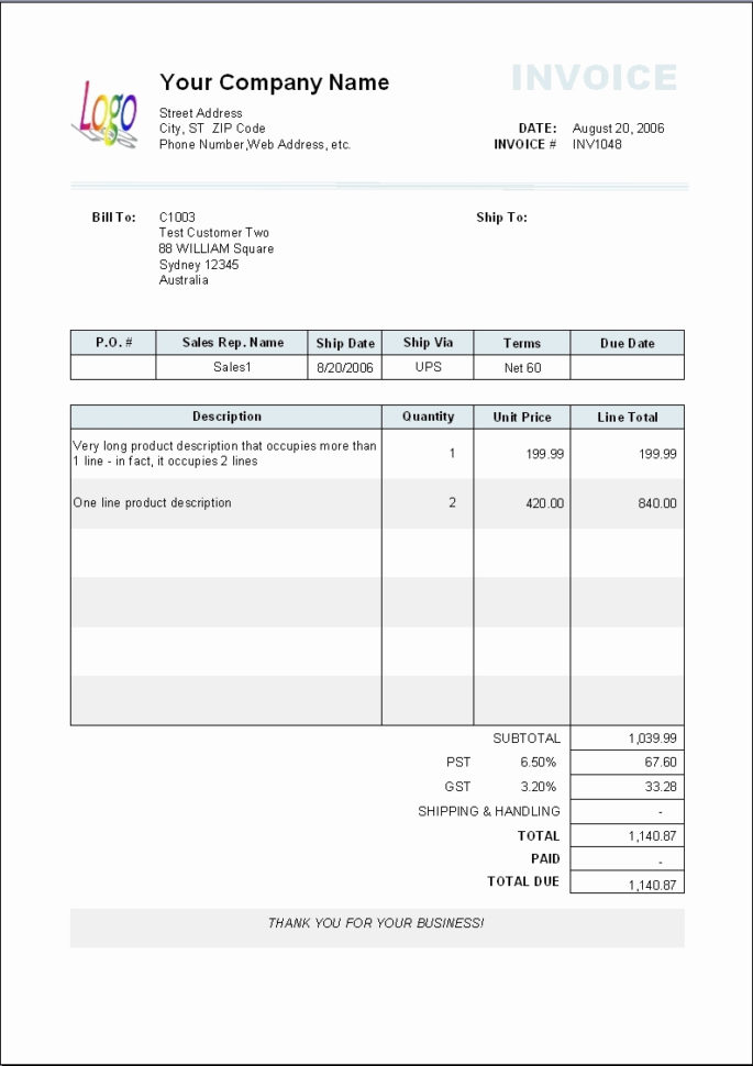 How To Make An Invoice In Wordpad Payment Invoice Template Invoice In Payment Invoice Template