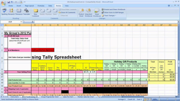 how do you create a spreadsheet