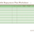 How To Use A Debt Repayment Plan Worksheet And Get Out Of Debt Spreadsheet