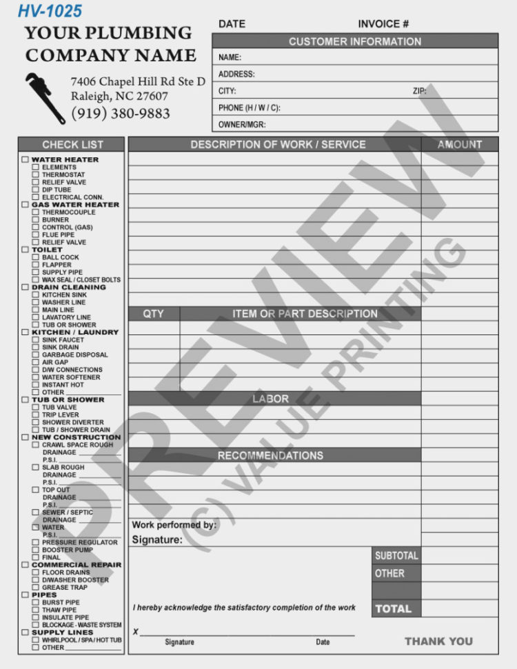 Hvac Forms – Free Hvac Invoice Template – The Invoice And Resume Ideas Intended For Hvac Invoice Template