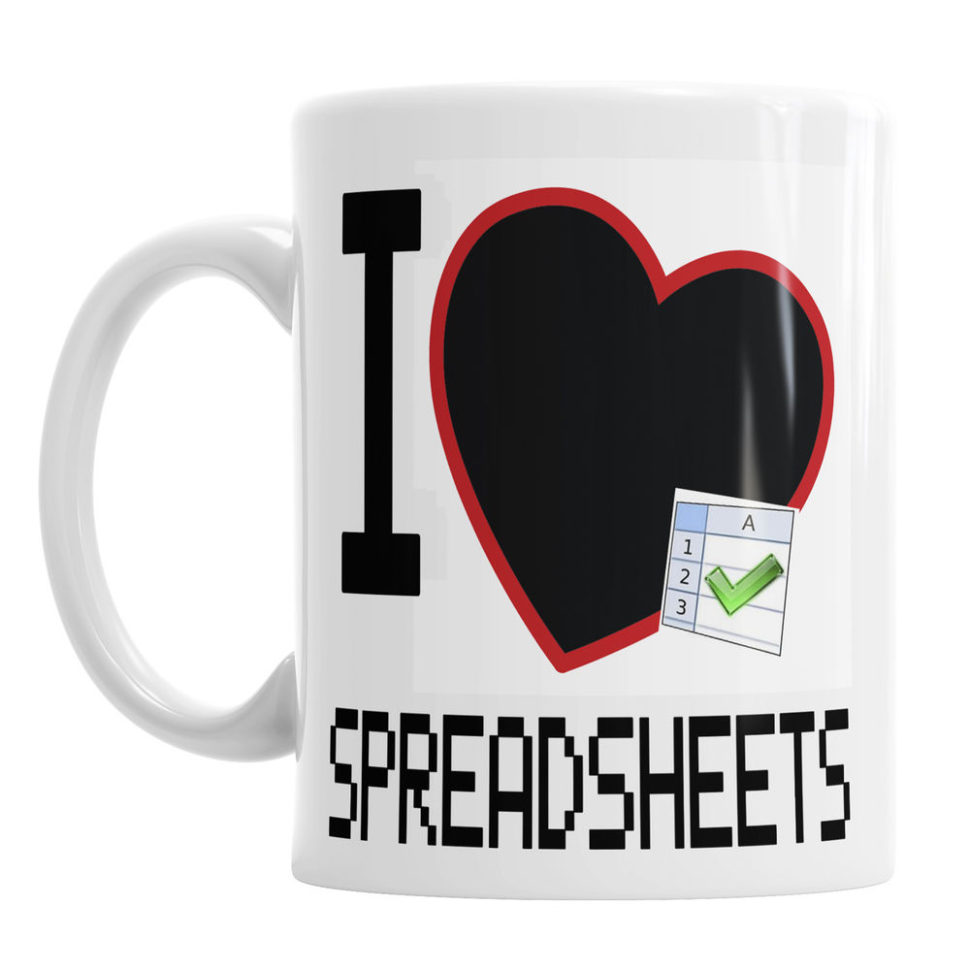 I Love Spreadsheets Novelty Office Accountant Coffee Mug Tea Cup Inside I Heart Spreadsheets Mug I Love Spreadsheets Novelty Office Accountant Coffee Mug Tea Cup Inside I Heart Spreadsheets Mug