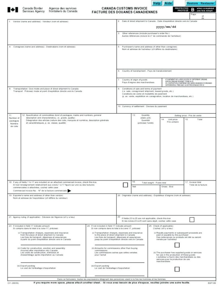 International Shipping Invoice Template   Southbay Robot And Shipping Invoice Template