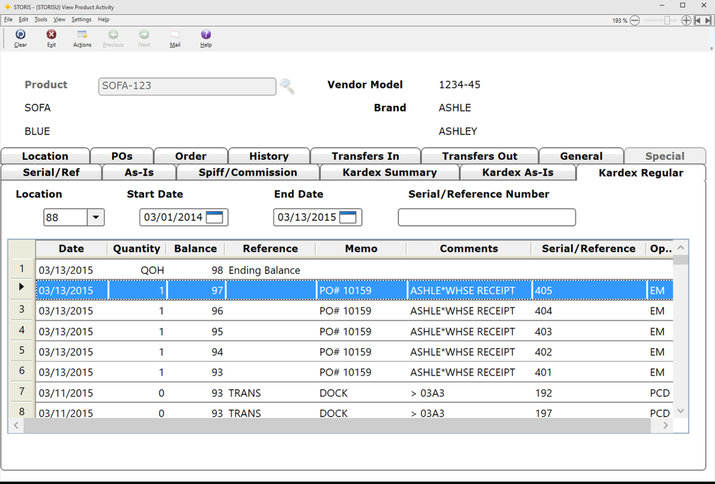 Inventory Management Software For Furniture Retailers | Storis For Inventory Control Form Template