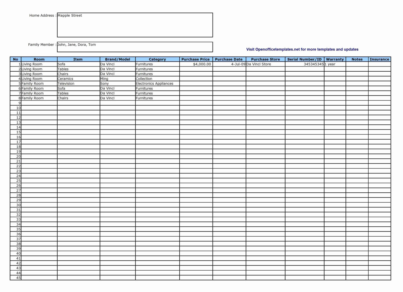 Inventory Sheet Template Excel | Khairilmazri and Inventory Sheet ...