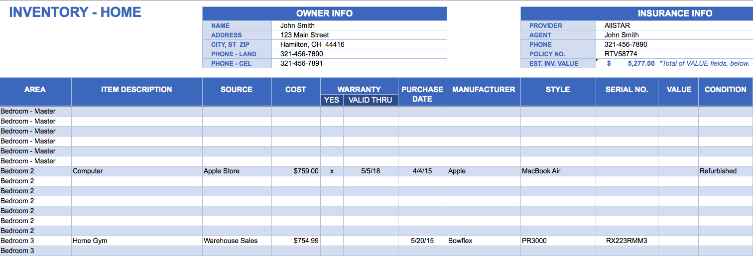 Inventory Spreadsheet Template – Excel Product Tracking | Papillon For Inventory Tracking Sheet Template