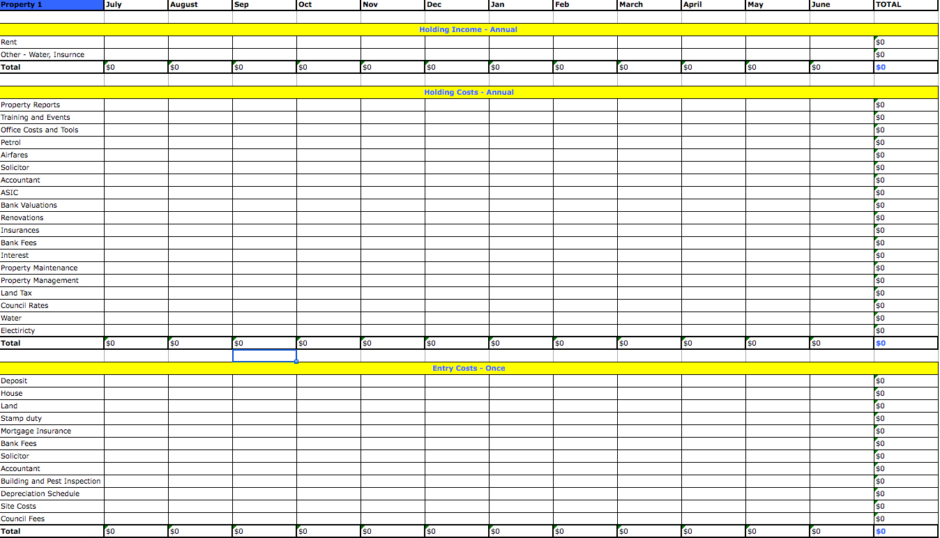 Investment Property Spreadsheet For Tax To Free Rental Property Spreadsheet