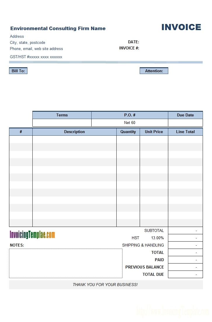 invoice examples in word