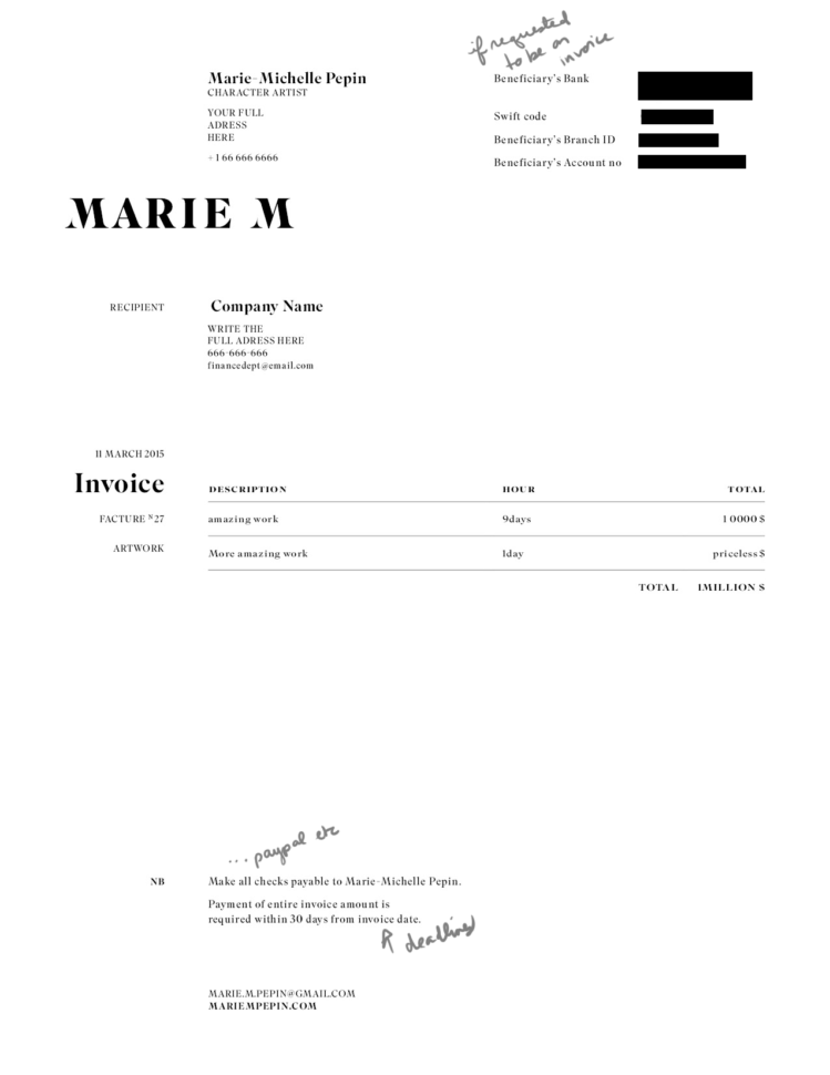 Invoice For Freelance Payment? — Polycount Intended For Artist Invoice Samples