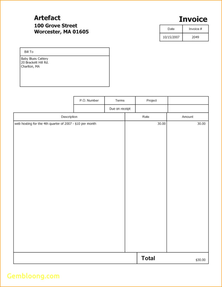 Invoice Template Open Office Free 12   Colorium Laboratorium With Invoice Template Open Office