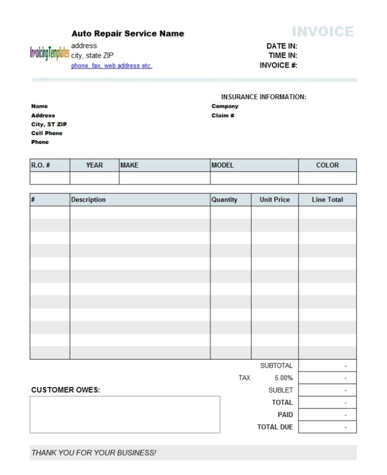 Invoice Template Quickbooks * Invoice Template Ideas | Quickbooks In Invoice Template Quickbooks