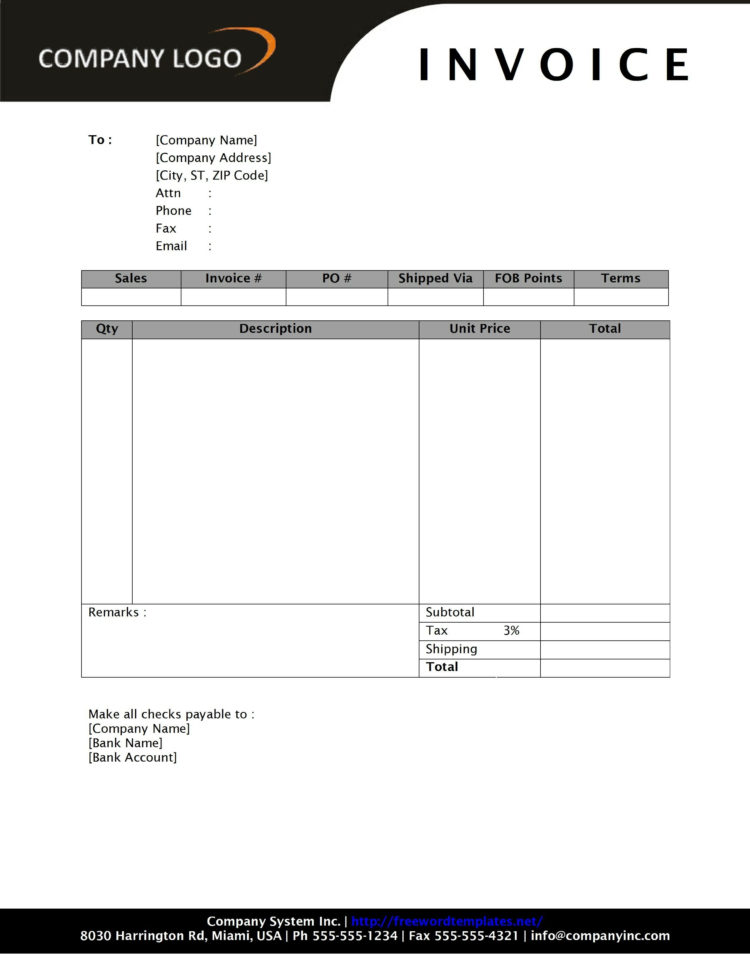 Landscaping Invoice Template Excel Invoice Template Microsoft Word Inside Invoice Templates For Microsoft Word