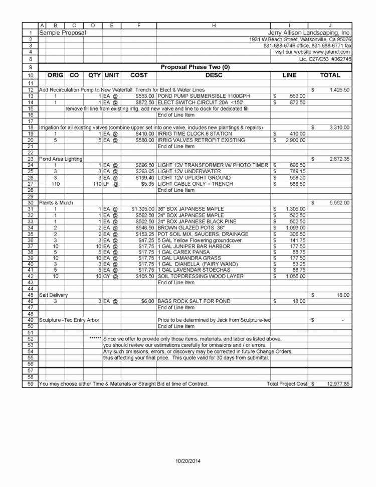 Landscaping Invoice Template Pdf 50 Beautiful Landscaping Invoice Within Landscaping Invoice Template