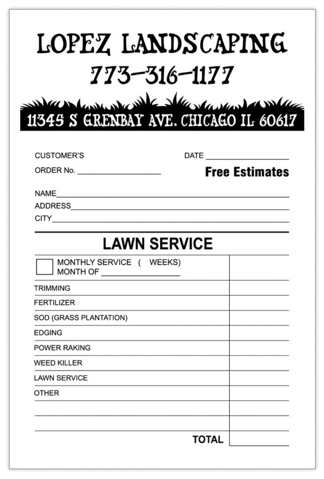 Landscaping Invoice Template Word | Invoice Example Lawn Care Excel To Landscaping Invoice Template