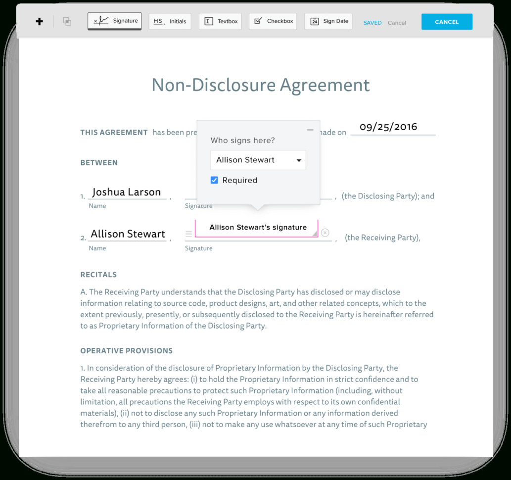 Legally Binding Electronic Signatures With Business Contract Software