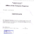 License/certificates – Emasco Nepal Pvt. Ltd. Within Business Registration License