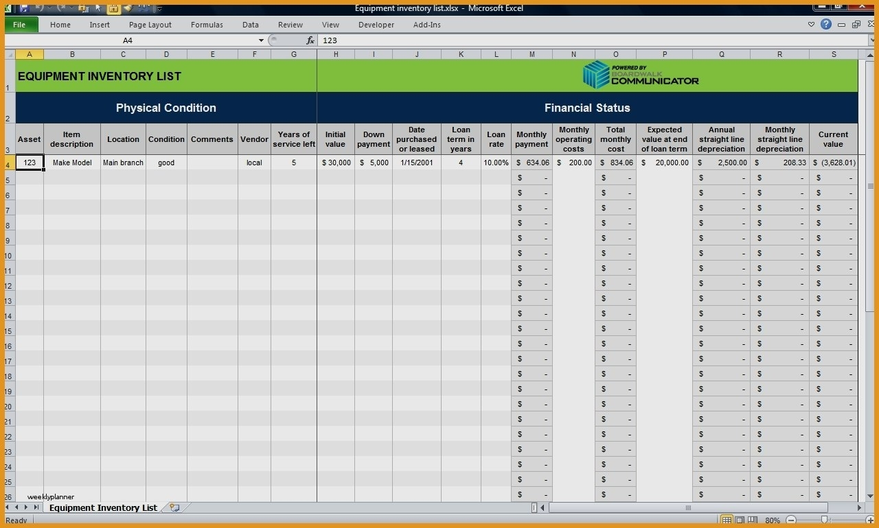 Luxury Excel Inventory Templates | Weeklyplanner.website With Excel Throughout Asset Inventory Management Excel Template