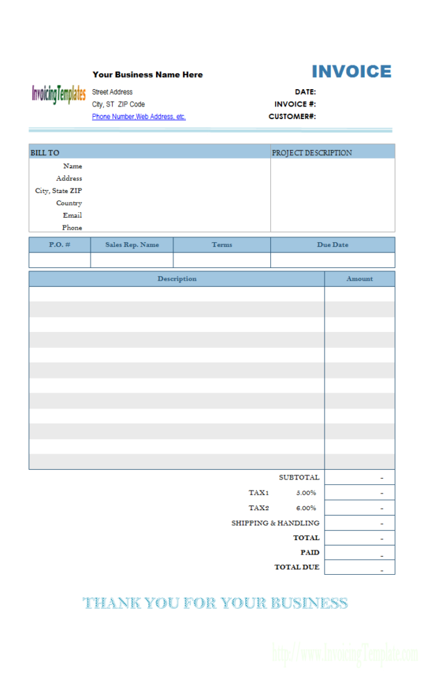 Mac Invoice Template In Invoice Templates For Mac