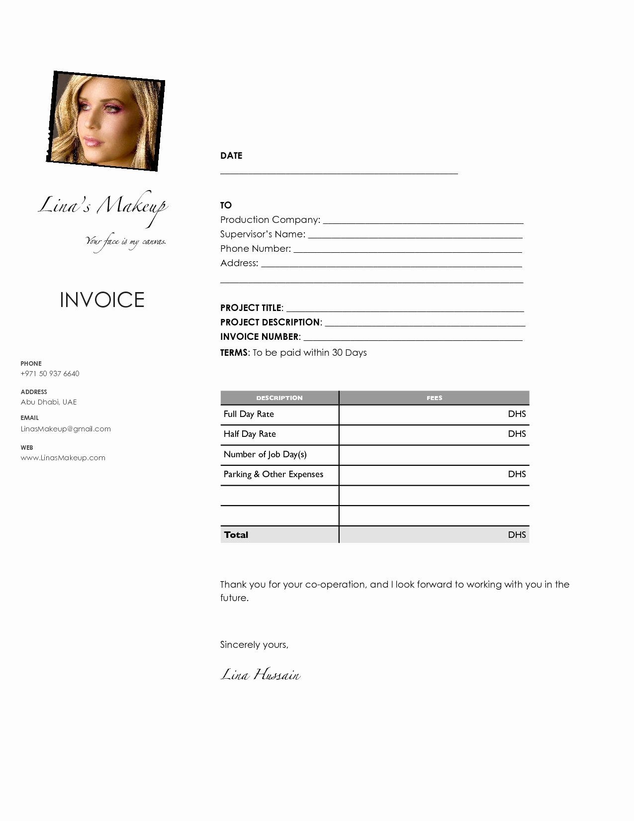 Makeup Invoice Template New Artist Invoice Template Elegant Makeup To Artist Invoice Samples