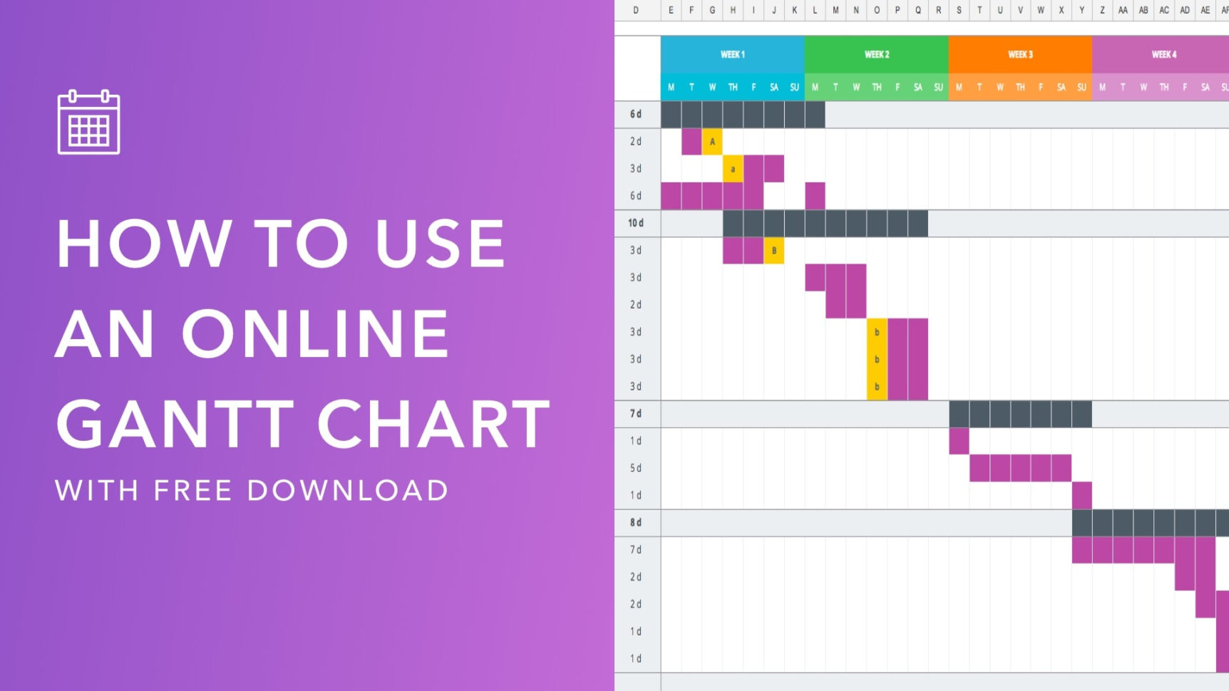 Mastering Your Production Calendar [Free Gantt Chart Excel Template] In Gantt Chart Spreadsheet