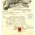 Mayfair Catering Company Invoice – 7 October 1921 | Treaty Within Catering Service Invoice
