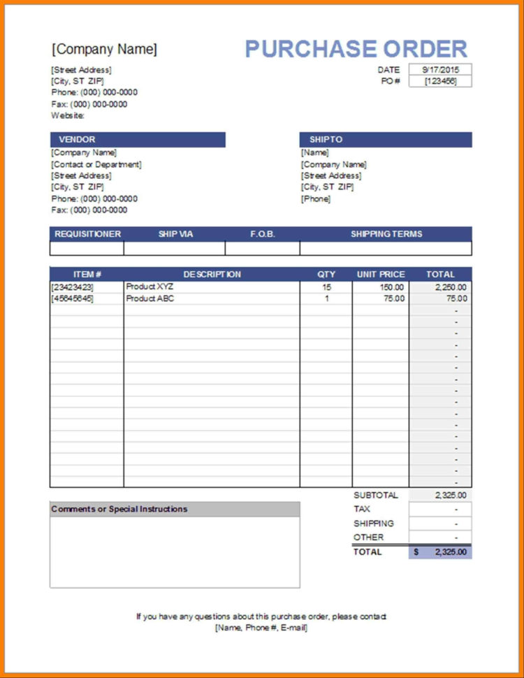 Meal Plan Template Excel Purchase Order Template Excel – Spreadsheet In Purchase Order Spreadsheet