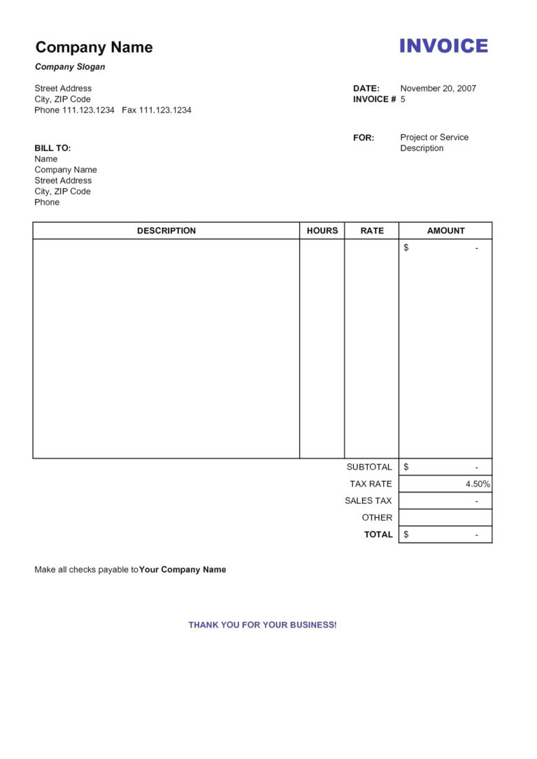 Medical Invoice Template Free Download Templaterecords with Medical