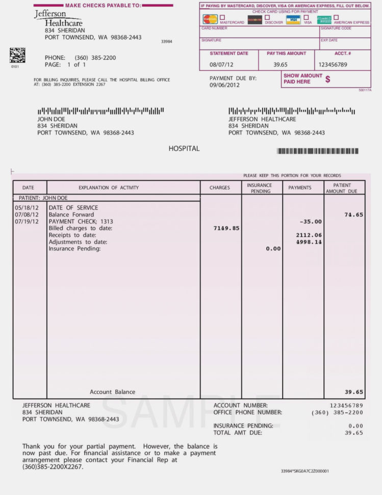Medical Invoice Template | My Spreadsheet Templates – Medical Bill in