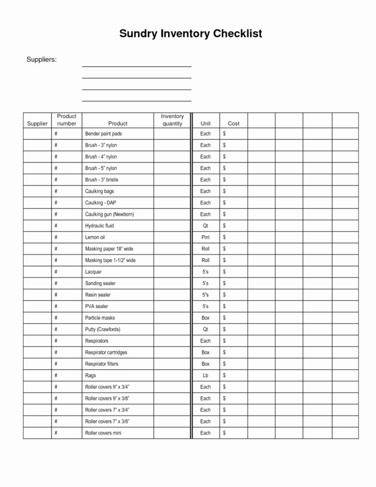 Medical Supply Inventory Sheet New Medical Supply Inventory in Medical ...