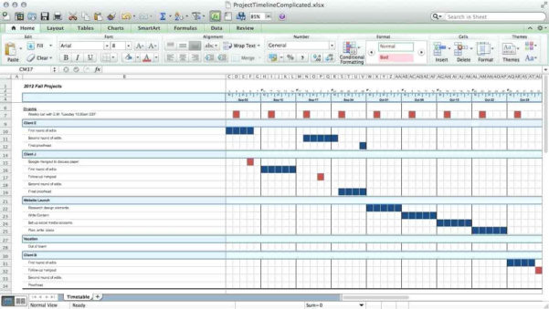 Project Management Timeline Template Word Timeline Spreadshee project ...