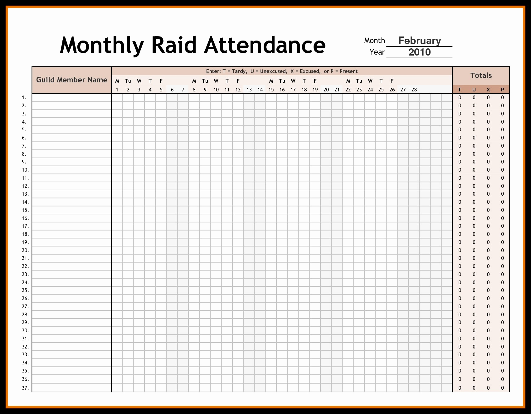 Employee Attendance Tracker Excel Template Free Downl vrogue.co