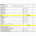 Monthly Business Income And Expense Worksheet Expenditure Template Intended For Spreadsheet For Monthly Expenses