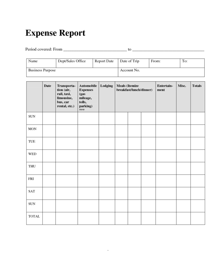 Monthly Expense Report Template 2 Simple Expense Form Spreadsheet Within Simple Expense Form