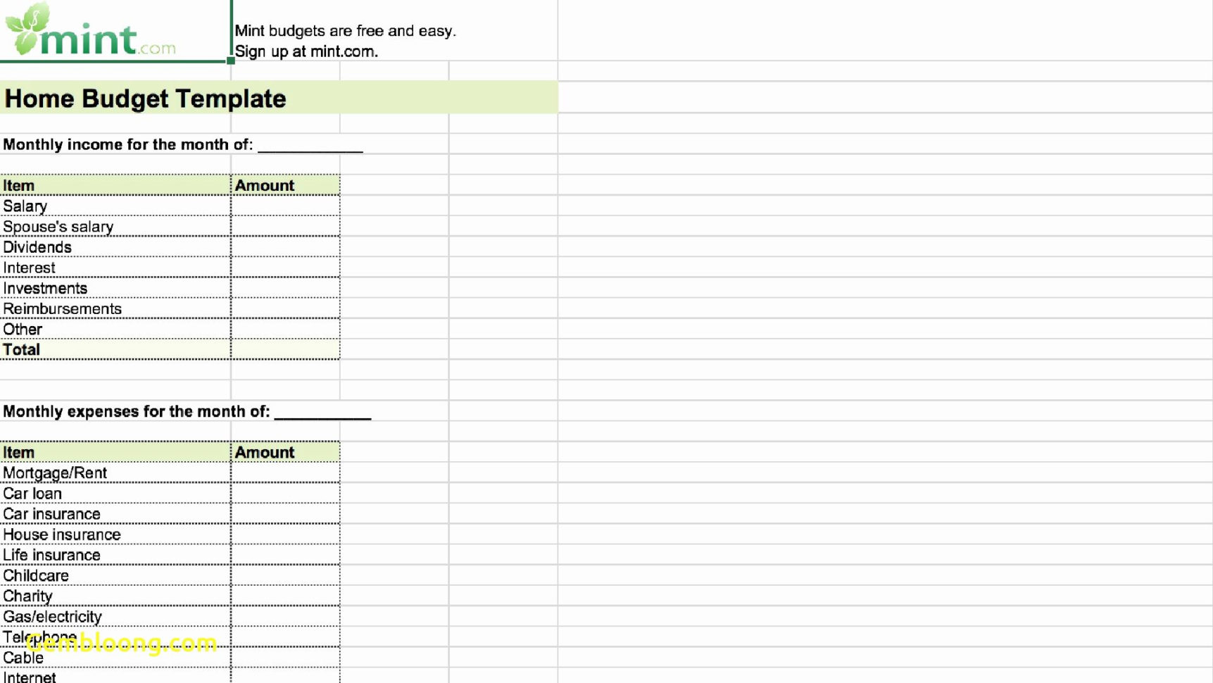 Monthly Household Expenses Template Unique Home Business Expense With Spreadsheet For Household Expenses