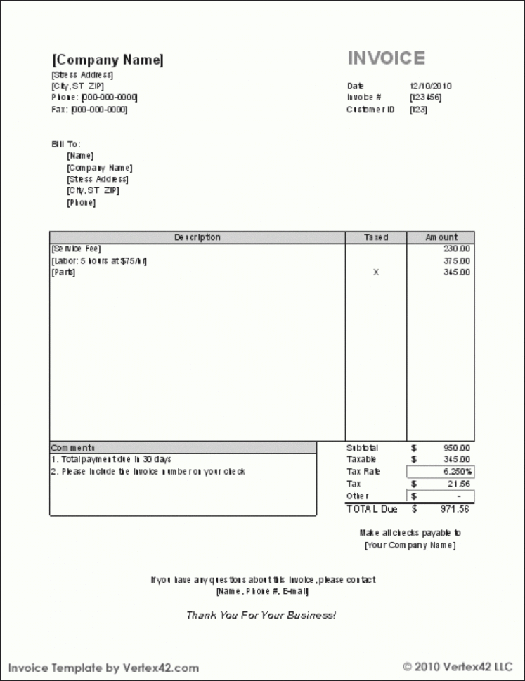 Monthly Invoice Template – Robinhobbs Intended For Monthly Invoice Intended For Monthly Invoice Template