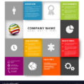Mosaic Company Profile Template Royalty Free Vector Image Throughout Company Templates