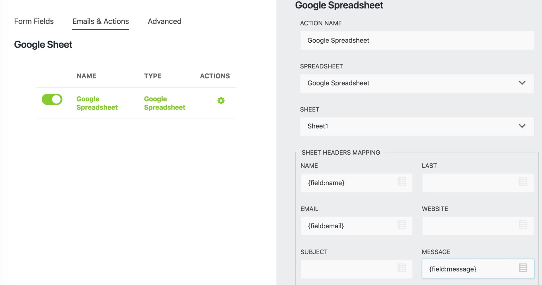 Ninja Forms Google Spreadsheet Addonwebholics | Codecanyon Intended For Spreadsheet Forms